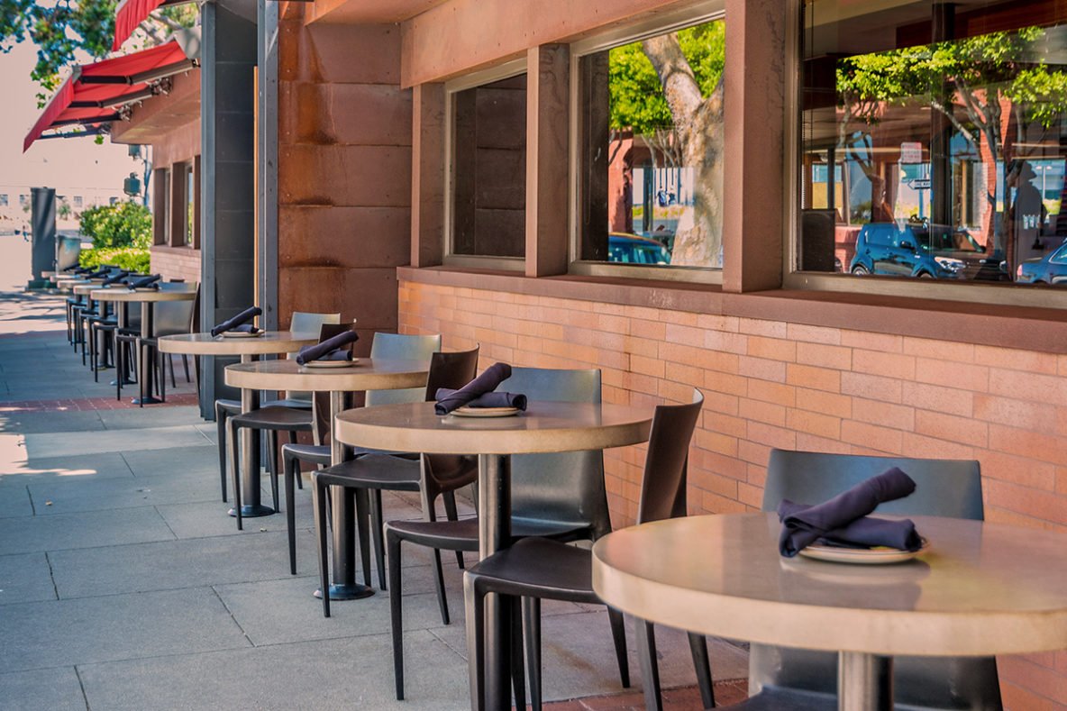outside seating at Fog City