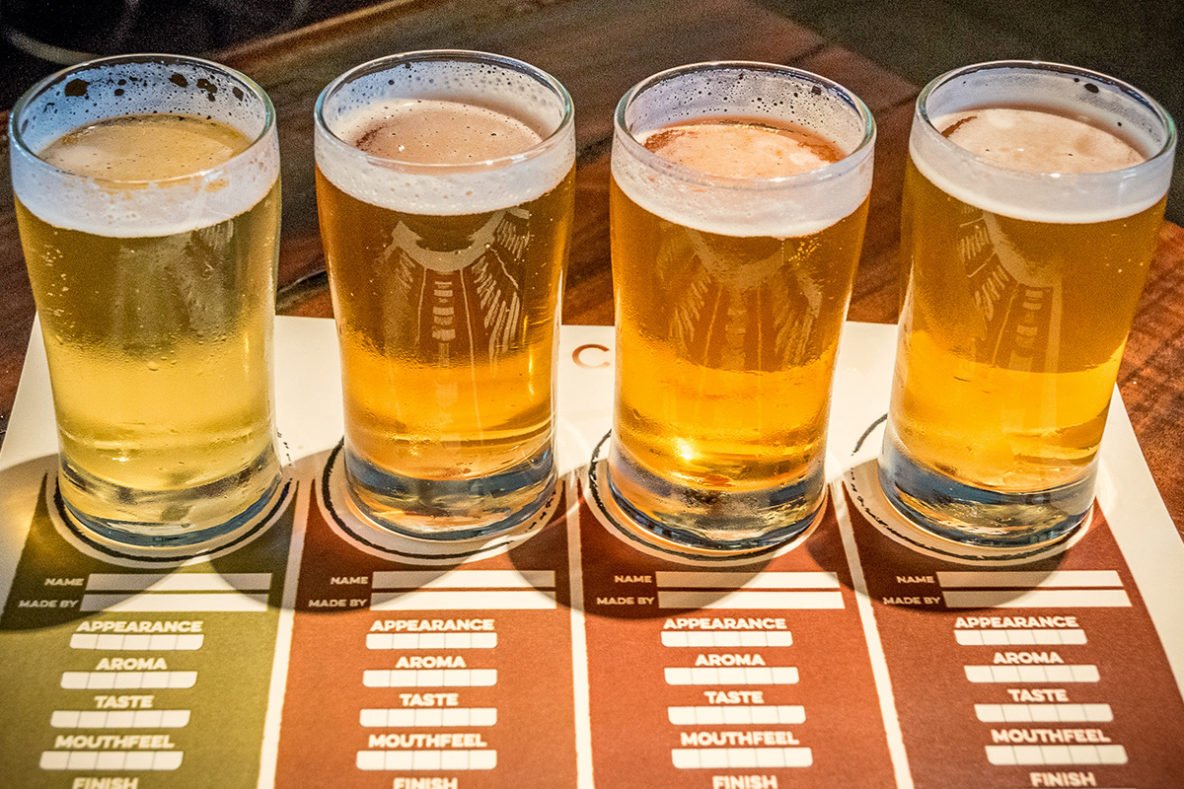 beer tasting flight
