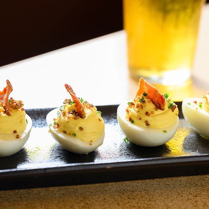 beer deviled egg